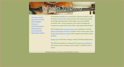 Desktop Screenshot of palisadessymphony.org