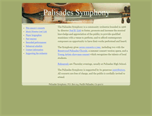 Tablet Screenshot of palisadessymphony.org